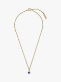 TUTTI Lapis birthstone necklace gold pendant adjustable chain - British product