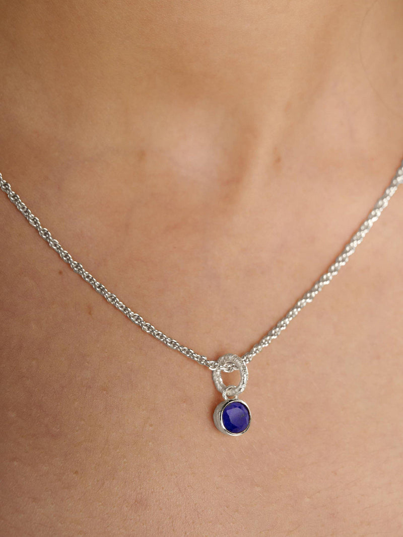 TUTTI Lapis birthstone necklace silver September, UK version