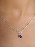 TUTTI Lapis birthstone necklace silver September, UK version