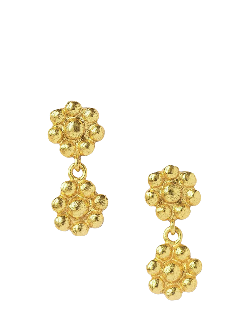 Ottoman Hands gold drop earrings 2.3cm - British product