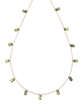 Nina B Tivoli Baguette Necklace, Gold/Green