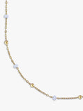 Nina B beaded necklace Gold/White 45cm - British product