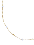 Nina B beaded necklace Gold/White 45cm - British product