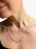 Nina B beaded necklace Gold/White 45cm - British product