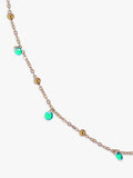 Nina B Tivoli necklace blue green cubic zirconia gold chain, UK version