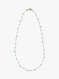 Nina B Tivoli necklace blue green cubic zirconia gold chain, UK version