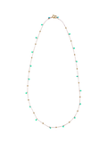 Nina B Tivoli necklace blue green cubic zirconia gold chain, UK version