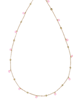 John Lewis Nina B Tivoli Crystal and Bead Necklace Gold/Pink 45cm- Buy online at McGrocer