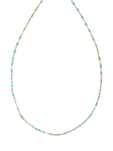 John Lewis Nina B Tivoli Enamel Bead Necklace, Gold and Turquoise, 45cm- Buy online at McGrocer