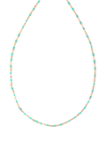 Nina B Tivoli enamel bead necklace gold turquoise 45cm - British product