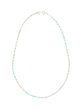 Nina B Tivoli enamel bead necklace gold turquoise 45cm - British product