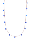 Nina B Tivoli crystal bead necklace gold blue, imported from the UK