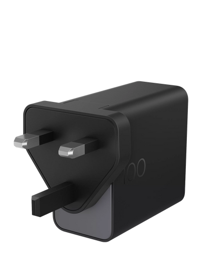 John Lewis HP 100W GaN Wall Charger, Black- Buy online at McGrocer