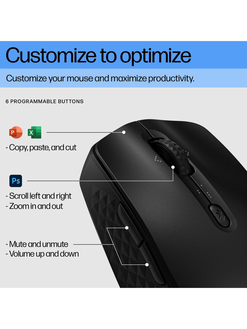 HP 420 programmable wireless mouse black, UK version