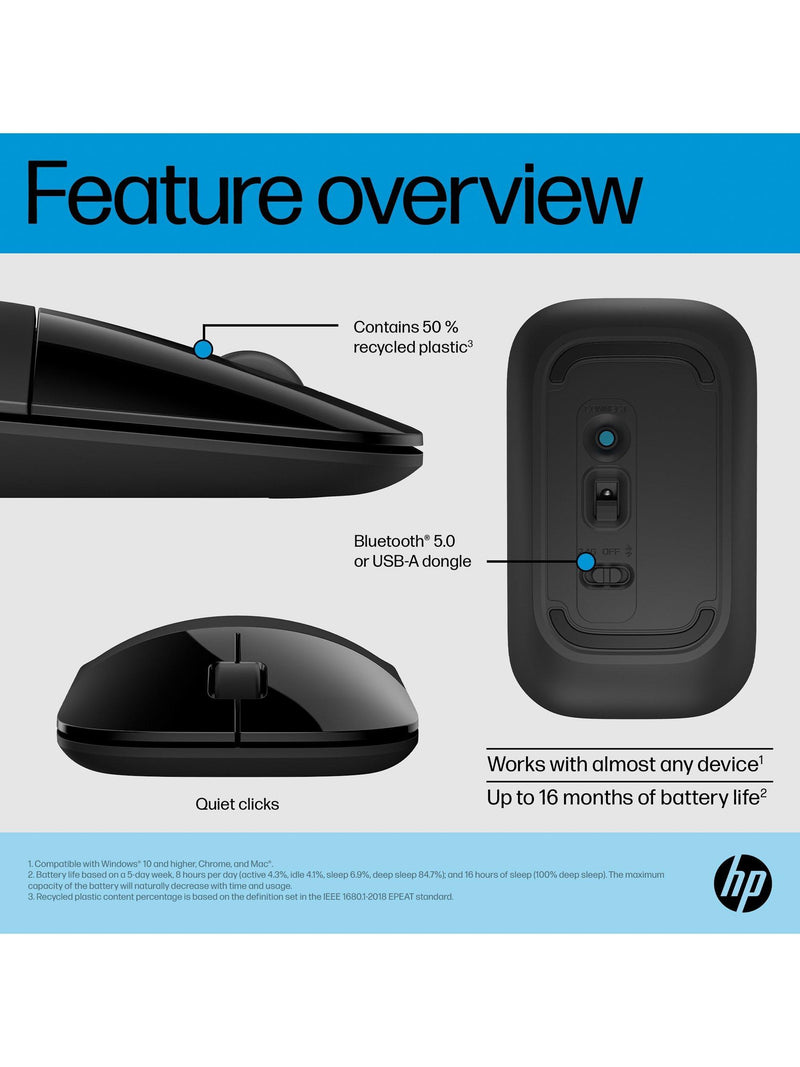 HP Z3700 slim wireless mouse black (British brand)