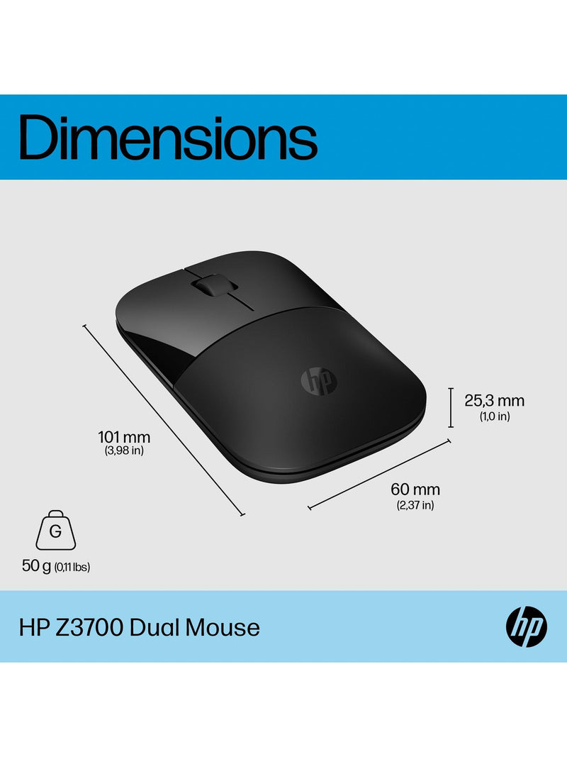 HP Z3700 slim wireless mouse black (British brand)