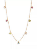 Lauren Ralph Lauren gold tone beaded charm necklace, imported from the UK
