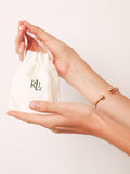 Lauren Ralph Lauren gold tone beaded charm necklace, imported from the UK