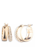 Ralph Lauren pave split hoop earrings 14mm, UK version