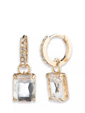 Ralph Lauren huggie drop earrings gold tone glass stones, imported from the UK