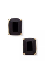 John Lewis Lauren Ralph Lauren Rectangular Stud Earrings Gold / Jet- Buy online at McGrocer