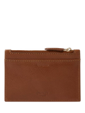 OSPREY LONDON Deboss East West Leather Zip Top Card Holder