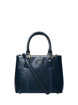 John Lewis OSPREY LONDON Mini Adaline Leather Grab Bag, French Navy- Buy online at McGrocer