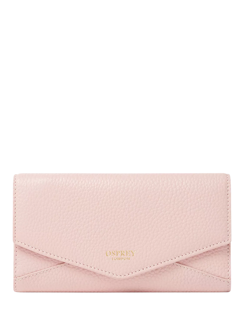 OSPREY LONDON Core Medium Leather Zip Matinee Purse, Ballet