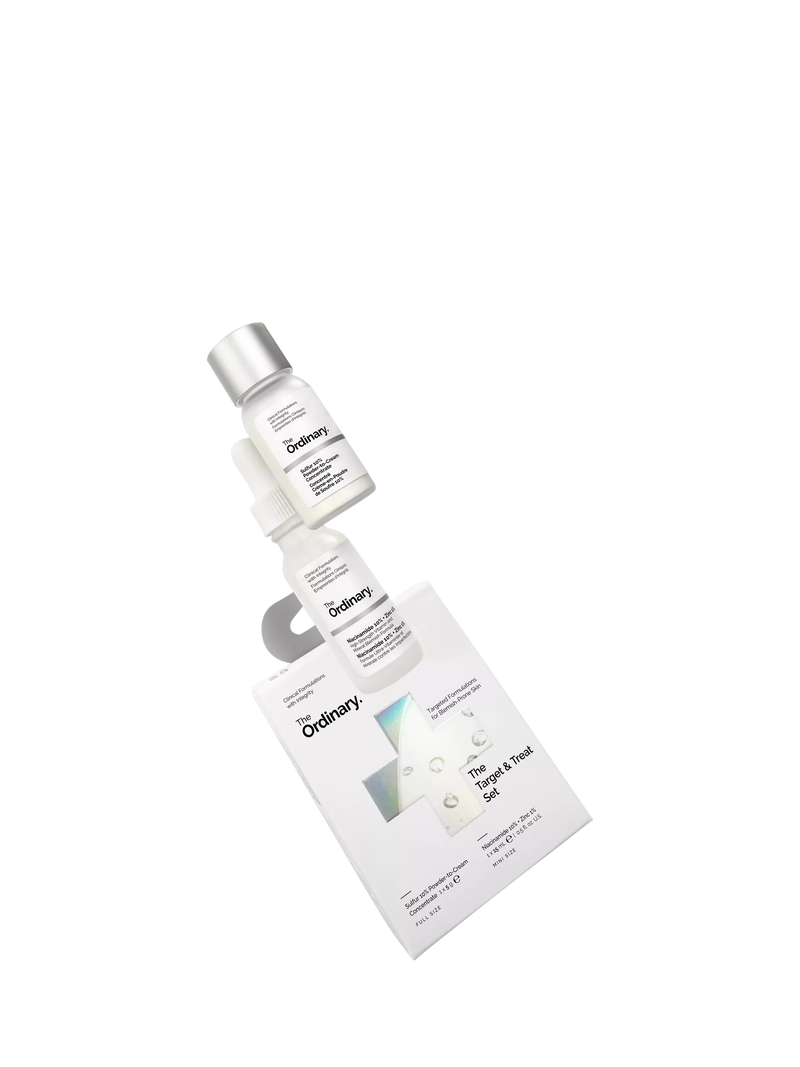 The Ordinary Target & Treat skincare gift set with Niacinamide and Sulfur (British brand)