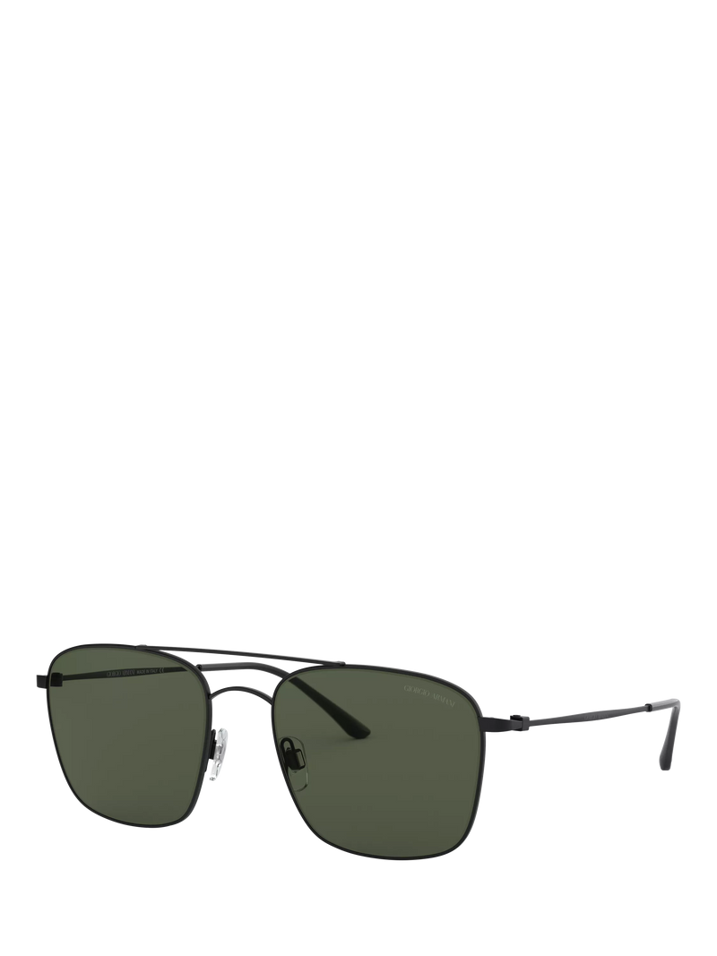 Giorgio Armani square sunglasses matte black green lens (British brand)