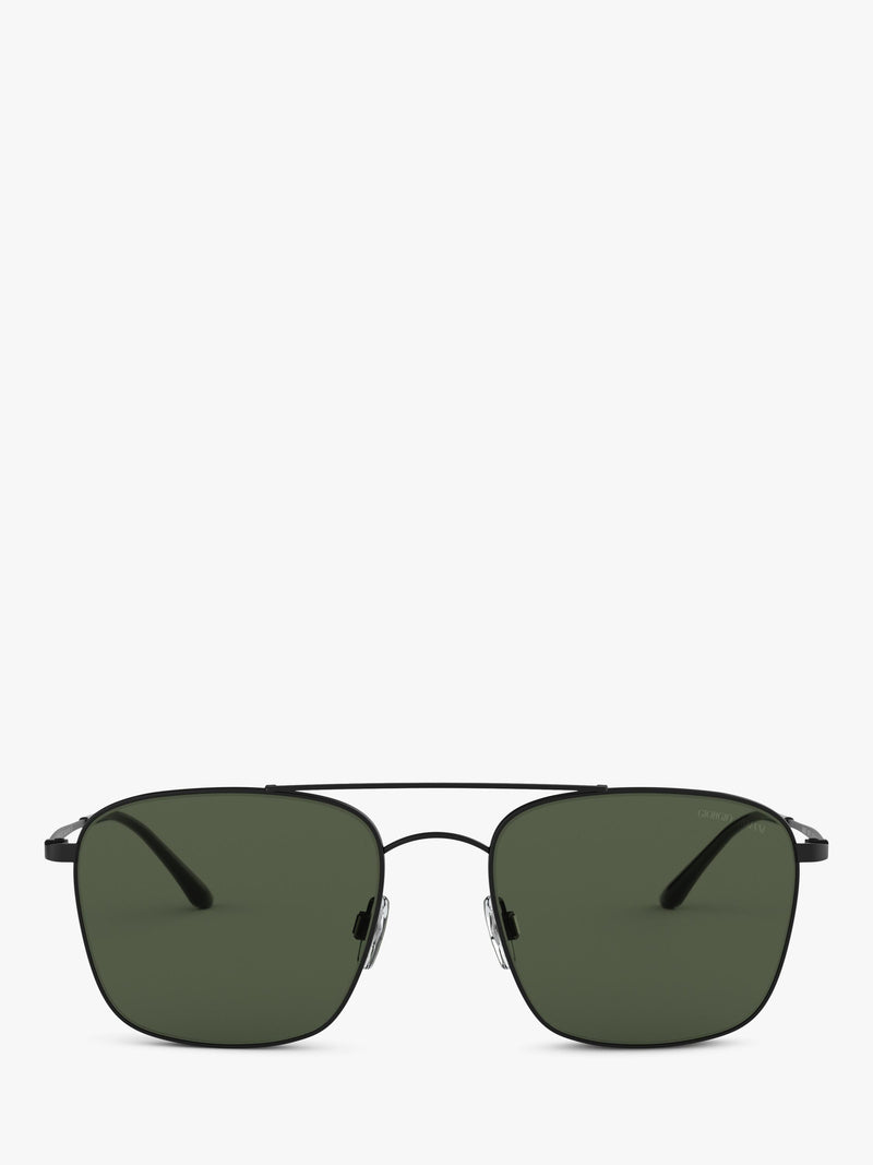Giorgio Armani square sunglasses matte black green lens (British brand)