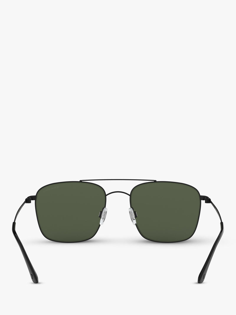 Giorgio Armani square sunglasses matte black green lens (British brand)