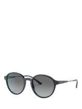 John Lewis Giorgio Armani AR8160 Men's Oval Sunglasses Striped Blue/Grey Gradient- Buy online at McGrocer