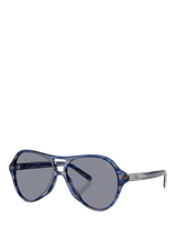 John Lewis Diesel Men's Aviator Sunglasses Striated Blue/Grey- Buy online at McGrocer