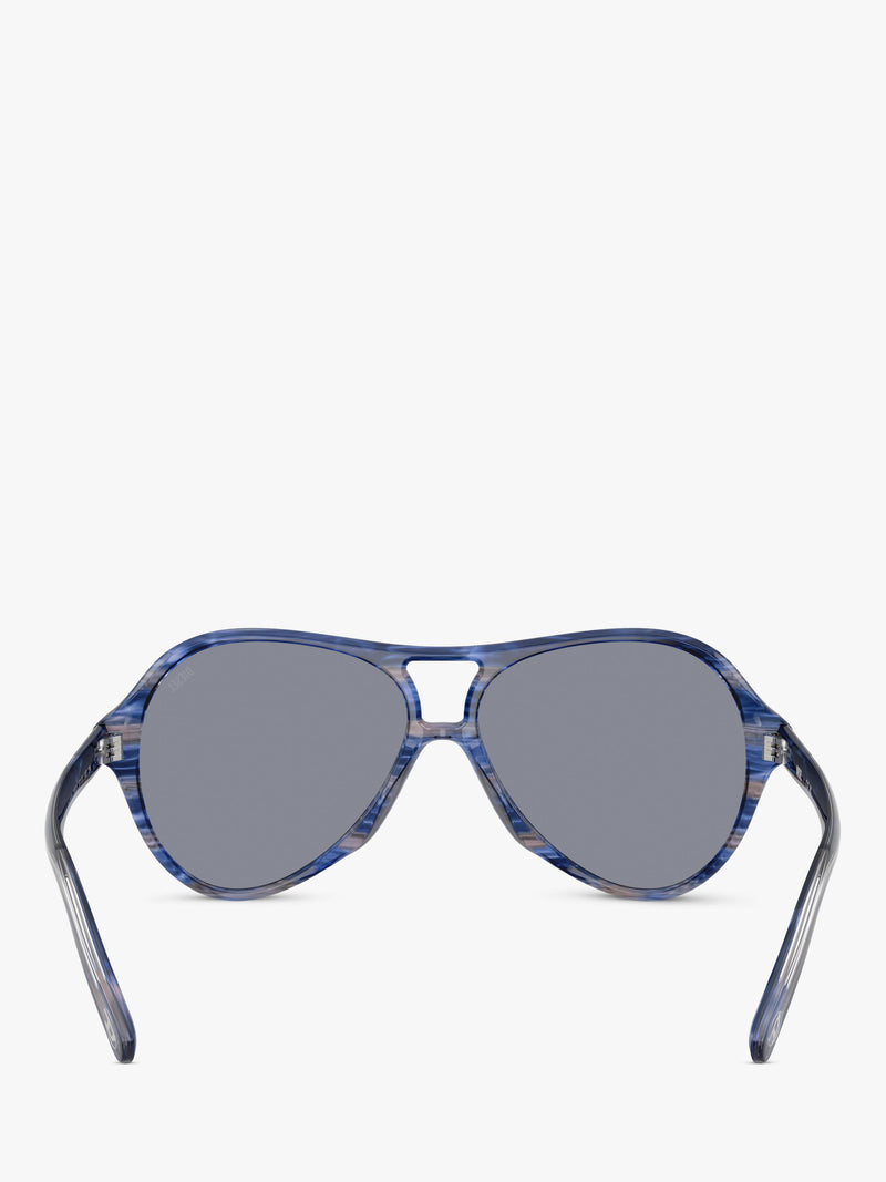 Diesel aviator sunglasses striated blue grey, UK version