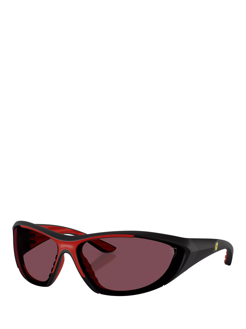Scuderia Ferrari FZ6029U Women's Cat's Eye Sunglasses, Black/Red