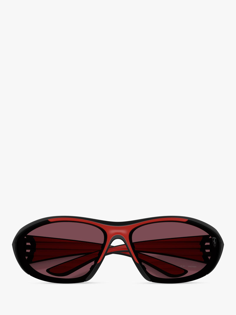 Scuderia Ferrari women's cat's eye sunglasses black red, UK version