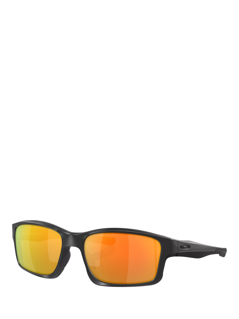 Oakley men's rectangular sunglasses with black frame, UK version