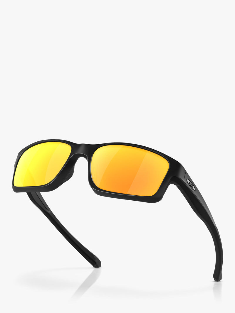 Oakley men's rectangular sunglasses with black frame, UK version
