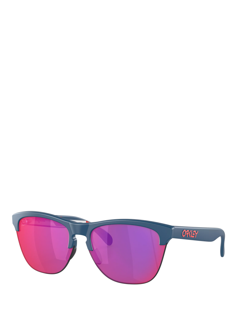 Oakley OO9374 square sunglasses with mirrored pink lenses, imported from the UK