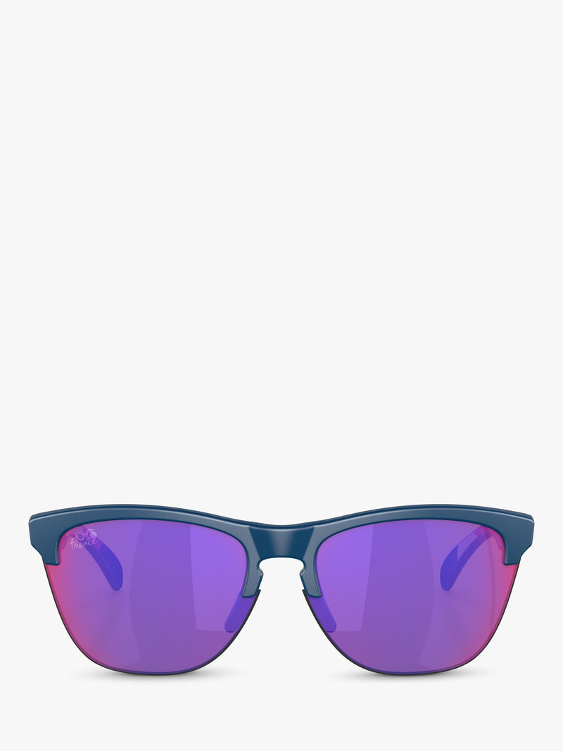 Oakley OO9374 square sunglasses with mirrored pink lenses, imported from the UK