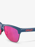 Oakley OO9374 square sunglasses with mirrored pink lenses, imported from the UK