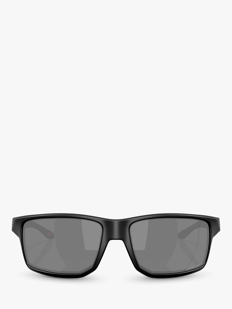 Oakley rectangular sunglasses matte black frame grey lenses UK version