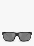 Oakley rectangular sunglasses matte black frame grey lenses UK version