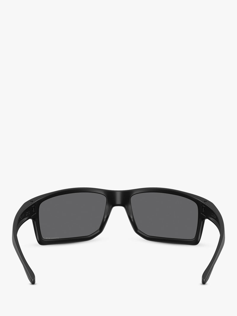 Oakley rectangular sunglasses matte black frame grey lenses UK version