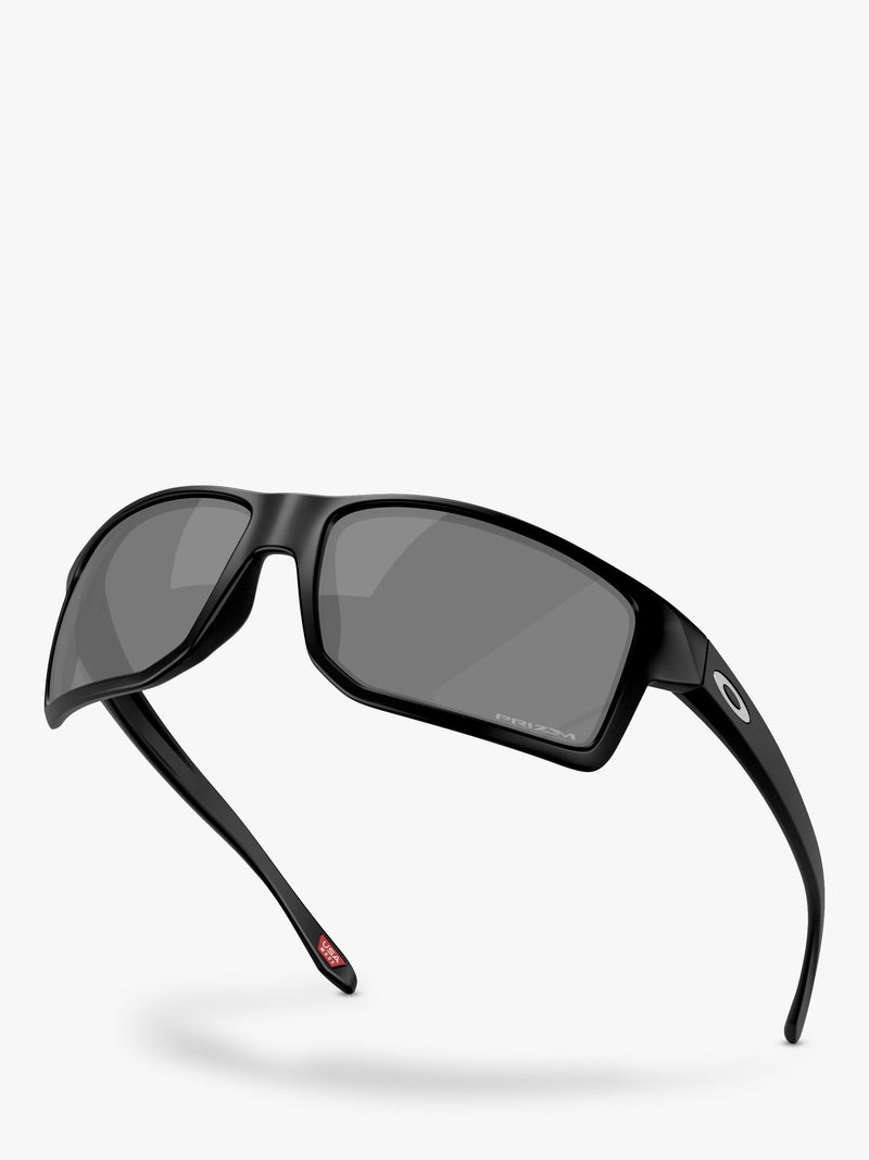 Oakley rectangular sunglasses matte black frame grey lenses UK version