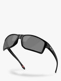 Oakley rectangular sunglasses matte black frame grey lenses UK version