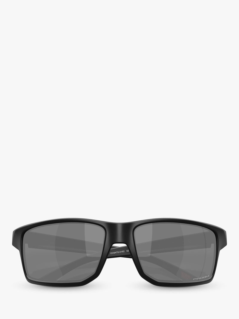 Oakley rectangular sunglasses matte black frame grey lenses UK version