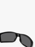 Oakley rectangular sunglasses matte black frame grey lenses UK version