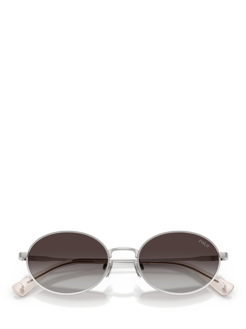 Ralph Lauren oval sunglasses silver grey 53mm, UK version
